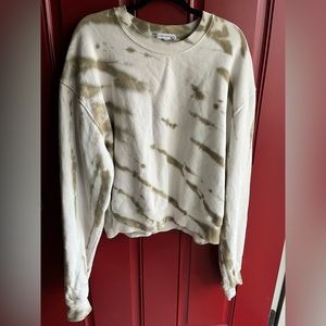Good American Cool Crop Cotton Tie Dye Sweatshirt size 4 / XL
